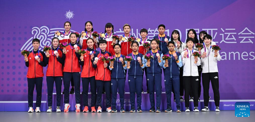 Thailand wins gold of Women's Regu of Sepaktakraw at 19th Asian Games