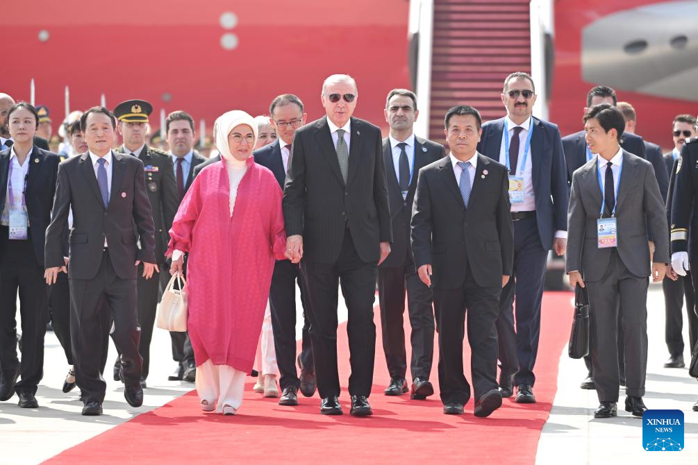 Turkish president arrives in Tianjin for SCO Summit 2025