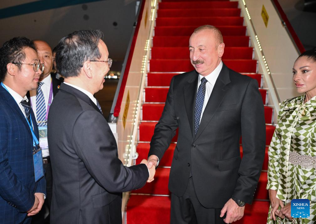 Azerbaijani president arrives for SCO Summit 2025 in Tianjin